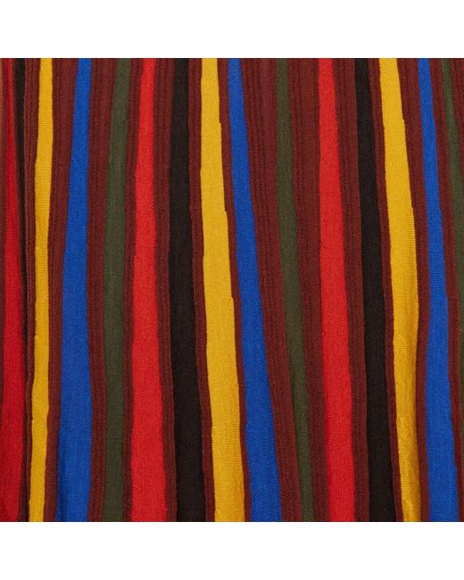 Gabriela Hearst Red Calypso Striped Midi Dress