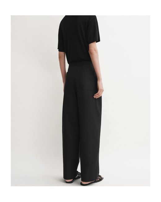 Totême Black Totême Twisted-Seam Straight Leg Trousers