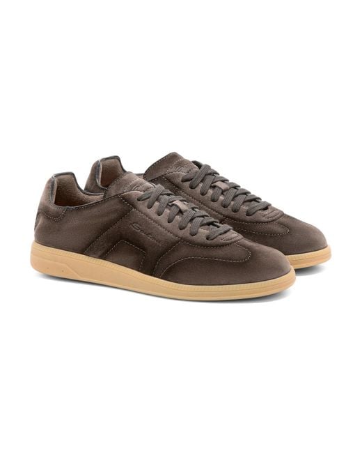 Santoni Brown Dbs Oly Sneakers for men
