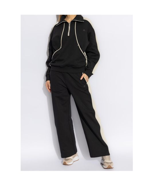 Moose Knuckles Black Logo-Patch Track Pants