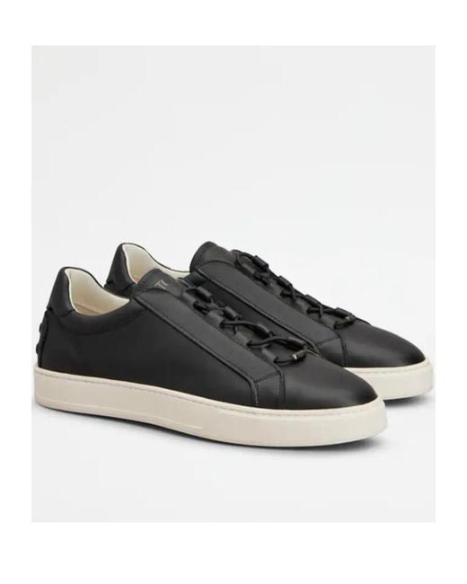 Tod's Black Leather Sneakers for men