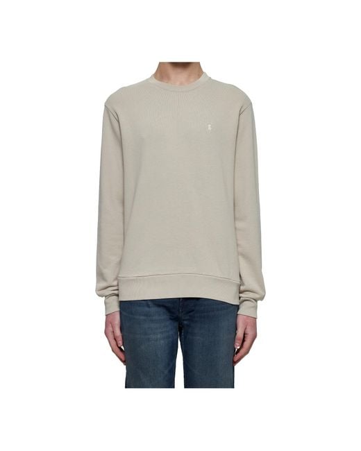 Polo Ralph Lauren White Loopback Fleece Sweatshirt for men