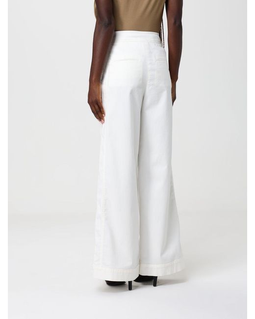 Max Mara White Side Pocket Casual Pants