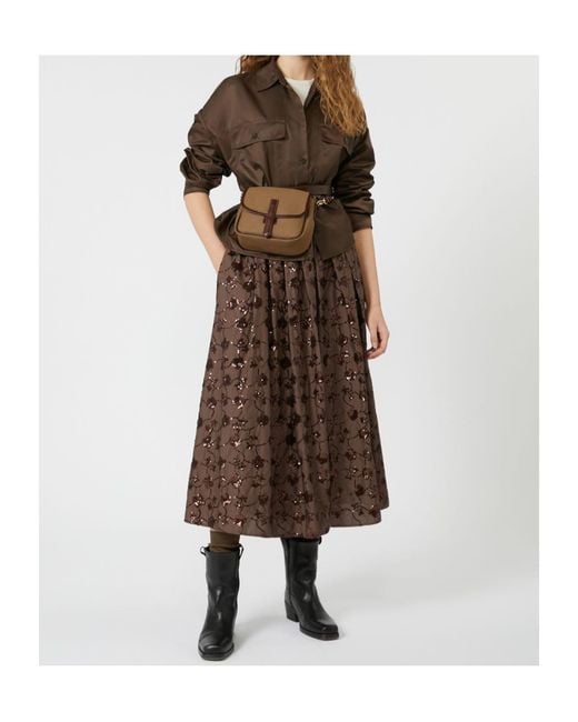 Weekend by Maxmara Brown Vivetta Cropped Shirt