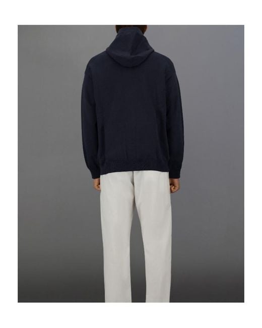 Herno Blue Laminar Hoodie for men