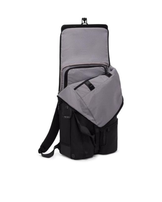 Tumi Black Flap-Top Backpack for men