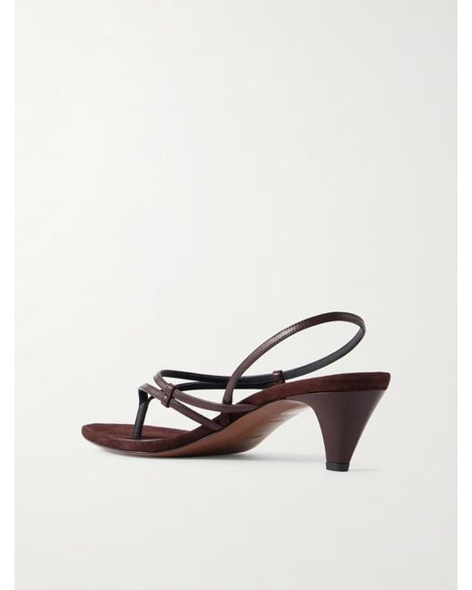Neous Metallic Solid Color Leather Sandals