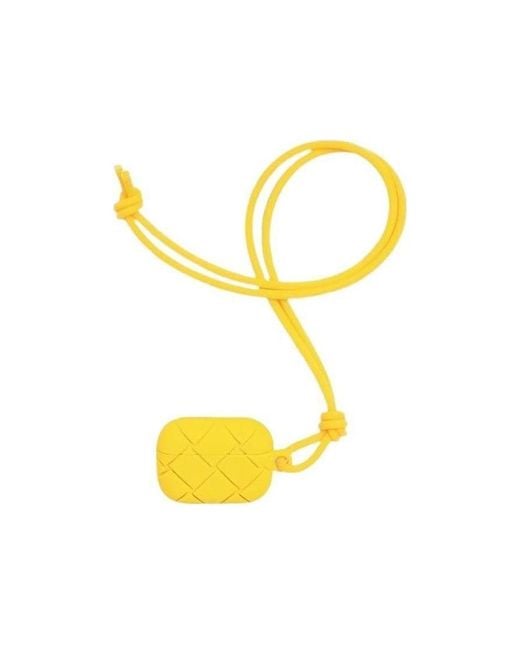 Bottega Veneta Yellow Intrecciato Airpods Pro Case for men