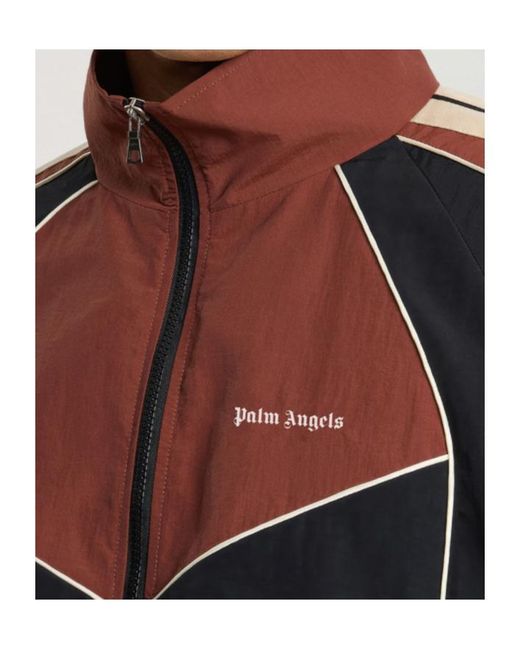 Palm Angels Red Zip-Up Sports Jacket for men