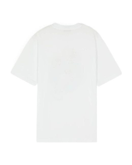 Maison Kitsuné White Illustration-Print Crew-Neck T-Shirt for men