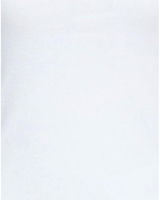 MAX&Co. White Solid Color Sleeveless Crew Neck Tank Top