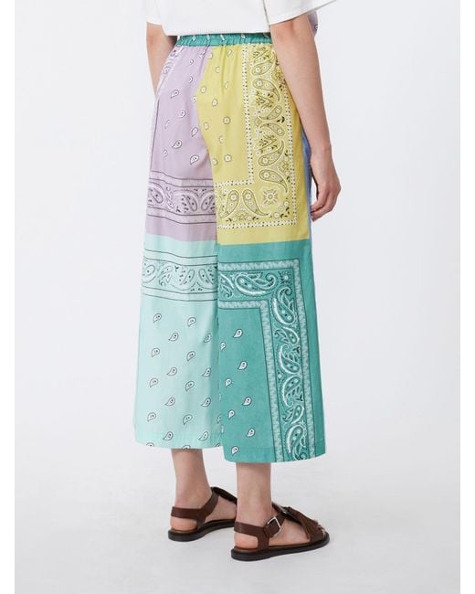 Weekend by Maxmara Blue Pepe Patchwork Bandana Trousers