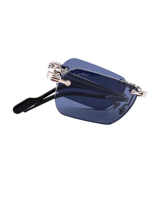 Cartier Blue Rimless Sunglasses for men