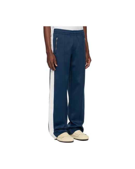 Casablanca Blue Side Stripe Logo Track Pants for men