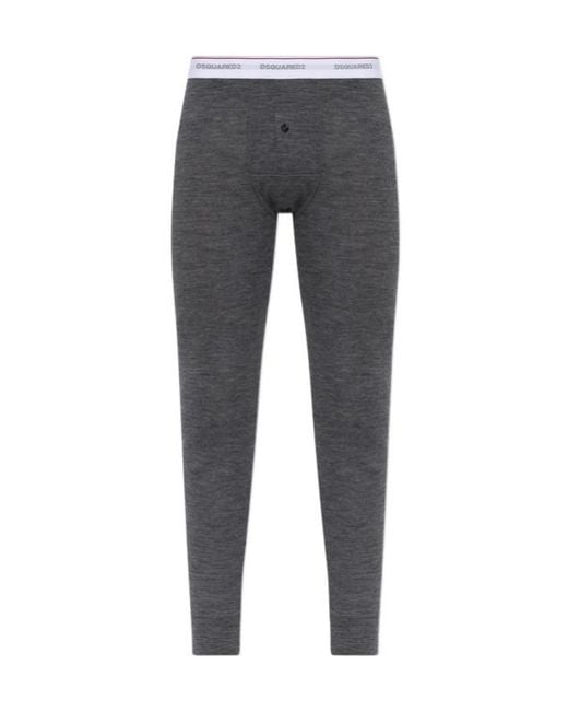 DSquared² Gray Full-Length Pajama Pants for men