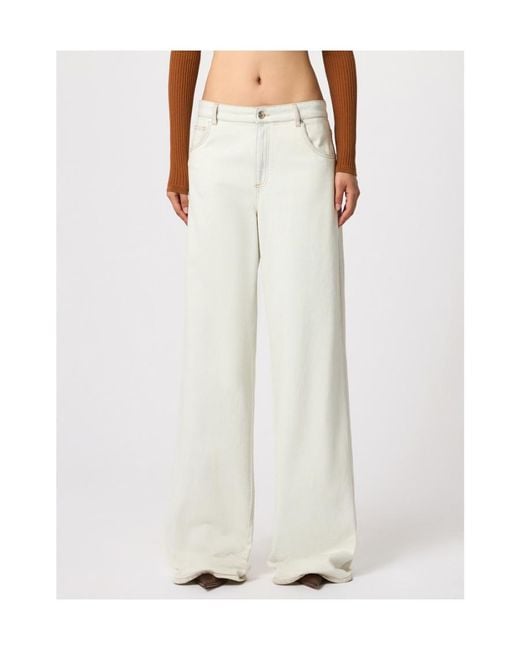 Blumarine White Bleach-Wash Boyfriend Jeans