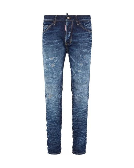DSquared² Blue Cool Guy Distressed Jeans for men