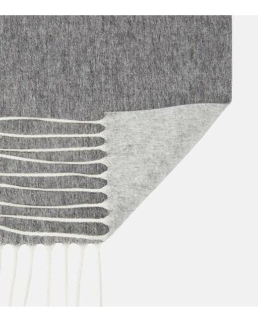 Gabriela Hearst Gray Blaine Fringed Silk And Cashmere Scarf