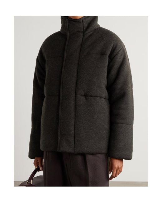 LeKasha Black Long-Sleeved Cotton-Padded Jacket