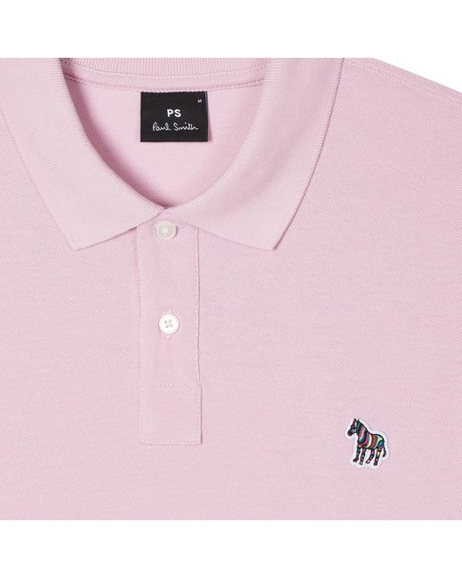 Paul Smith Pink Logo Polo Shirt for men
