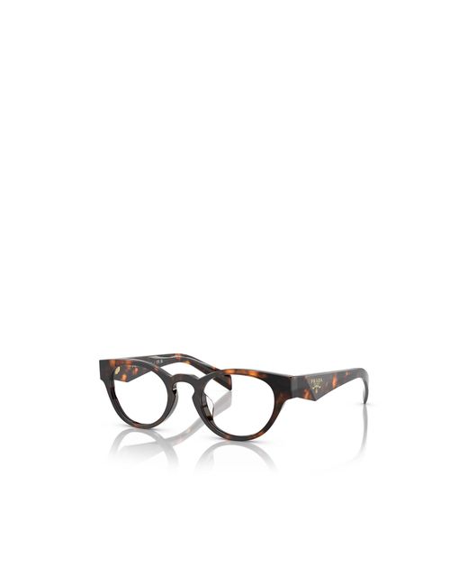 Prada White Eyewear Oval Frame Glasses