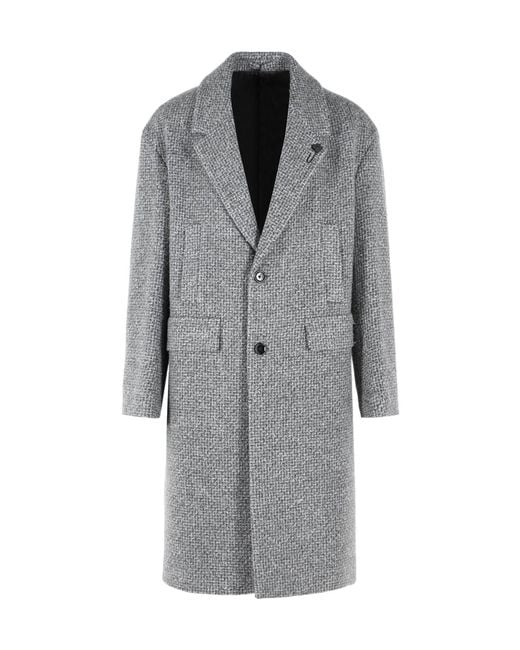 Lardini Gray Blend Coat for men