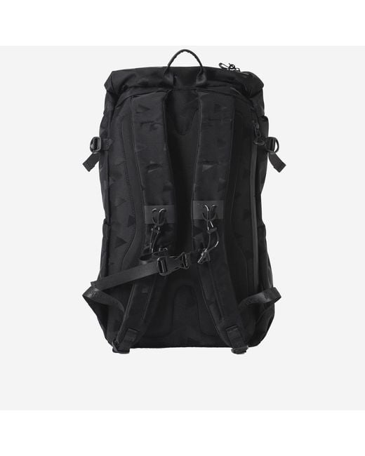 And Wander Black Triangle Jacquard Backpack for men