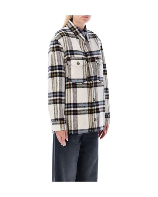 Isabel Marant Gray Isabel Marant Étoile Every Checked Padded Jacket
