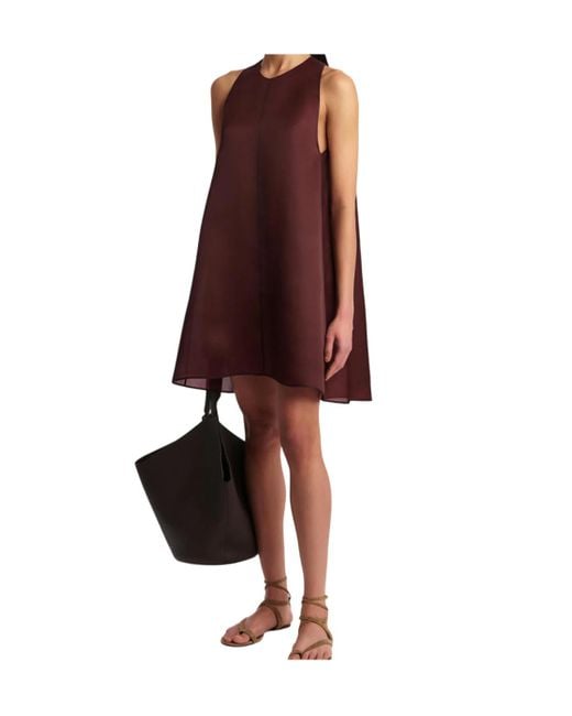 Khaite Purple Sleeveless Flared Dress