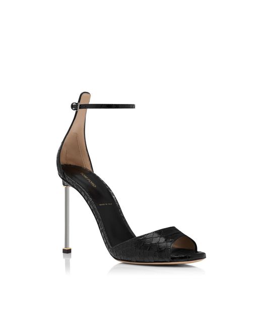 Tom Ford Black Open-Toed High-Heeled Sandals
