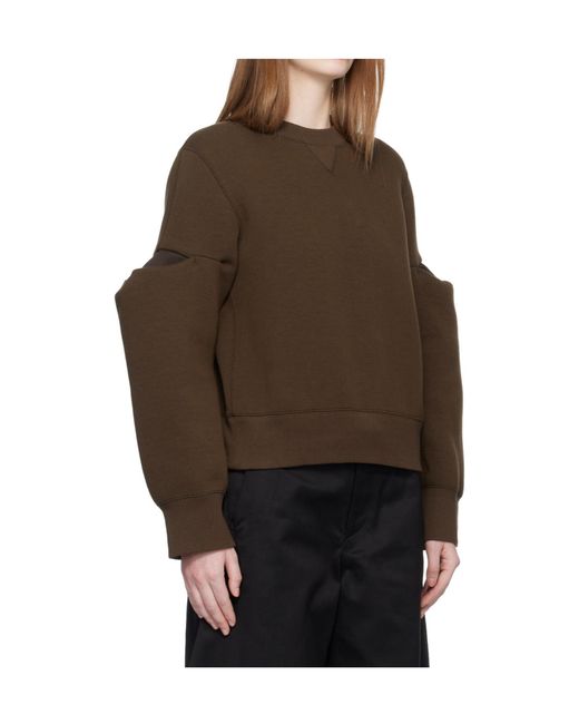 Sacai Brown Sponge Sweat Pullover