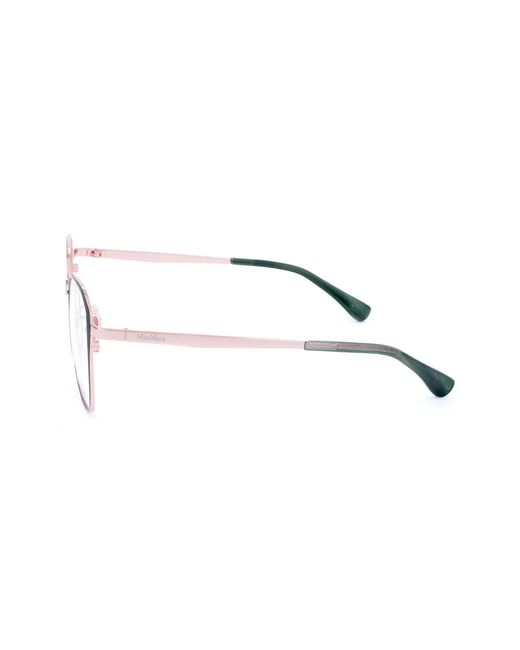 Max Mara Metallic Square Frame Glasses