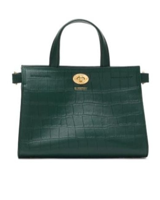 Burberry Green Mini Cotswolds Embossed Tote Bag