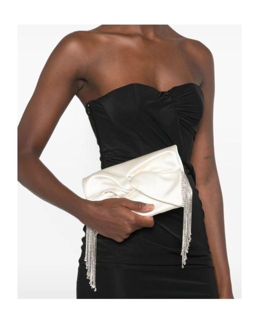 Anya Hindmarch Natural Tassel-Embellished Clutch
