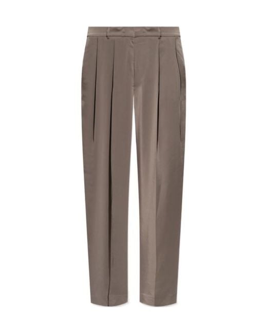 MICHAEL Michael Kors Brown Pleated Trousers
