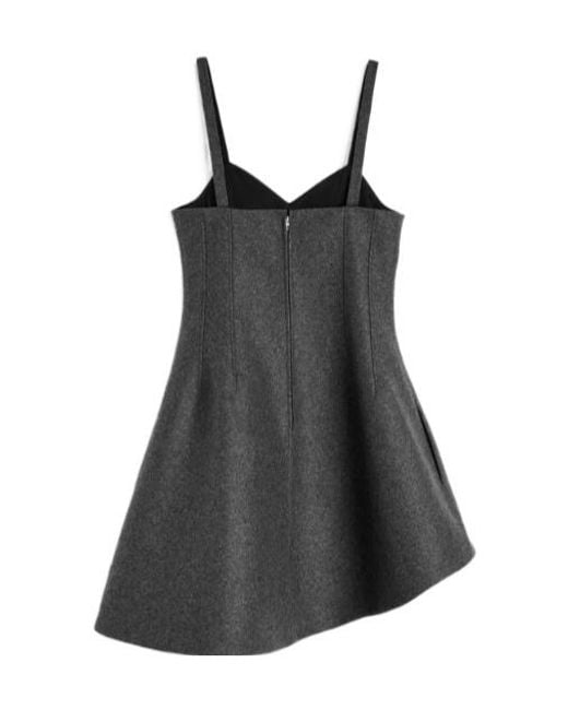 Jil Sander Black A-Line Bustier Dress