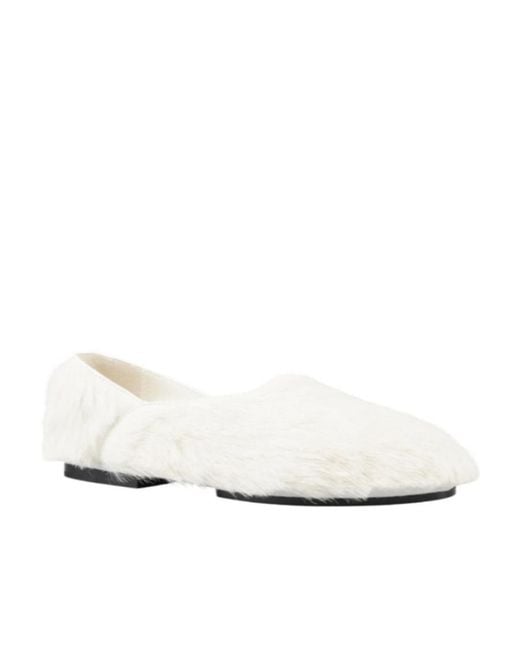 Jil Sander White Slippers