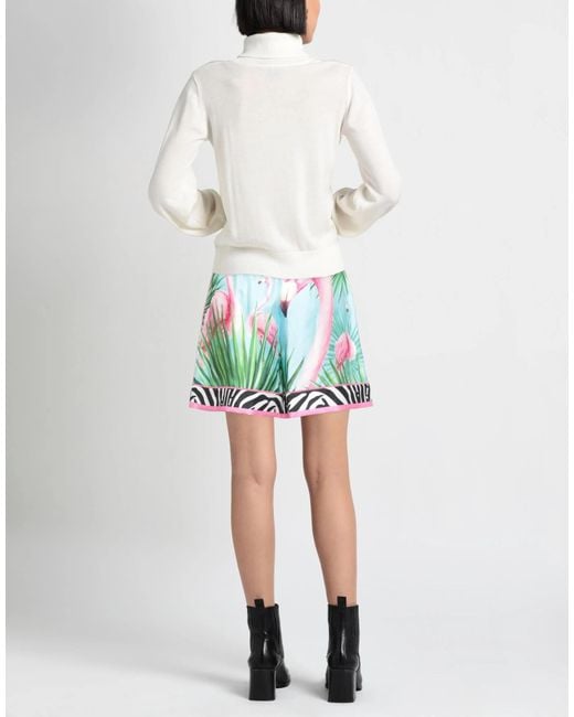 Dolce & Gabbana Green Floral Printed Satin Shorts