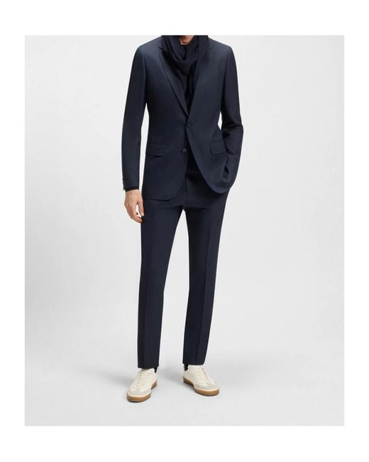 Boss Blue Long-Sleeved Suit for men