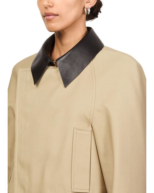 Givenchy Natural Collared Long-Sleeved Short Coat
