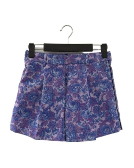 Sportmax Blue Floral Shorts
