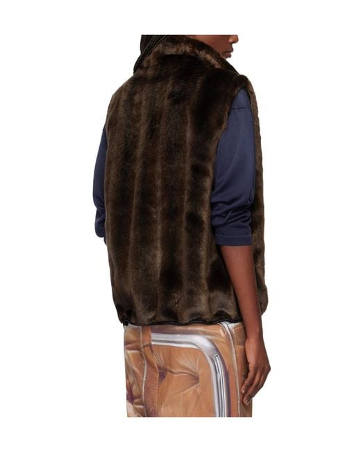 Conner Ives Brown Artificial Fur Vest