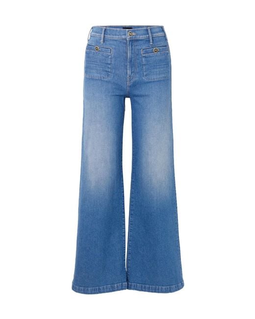 Mother Blue High-Rise Bootcut Jeans