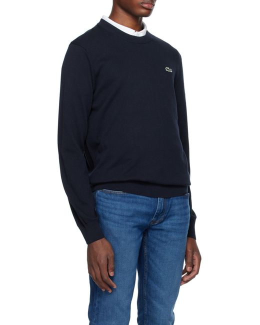 Lacoste Blue Logo Round Neck Sweater for men