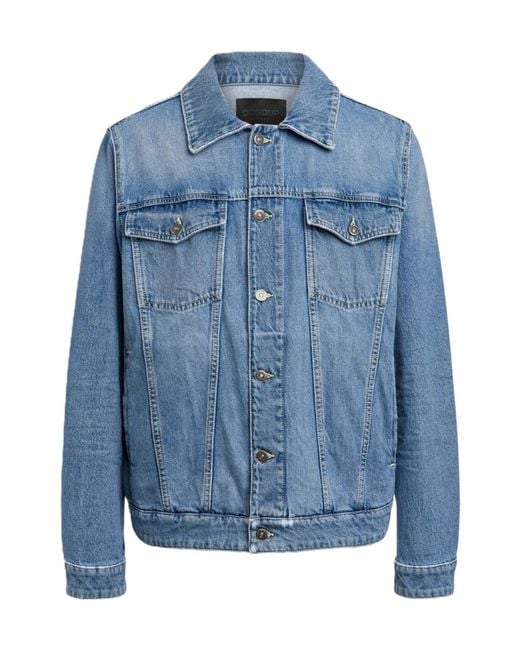 Dondup Blue Long-Sleeve Denim Jacket for men
