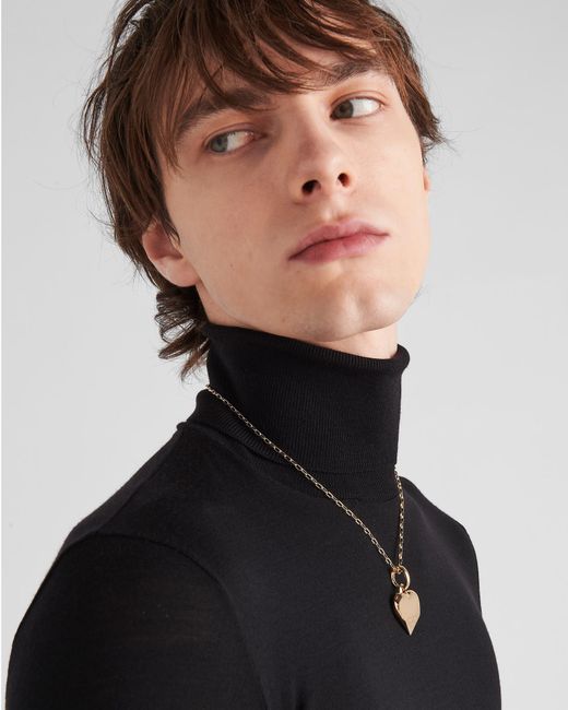 Prada White Eternal Small Pendant Necklace for men