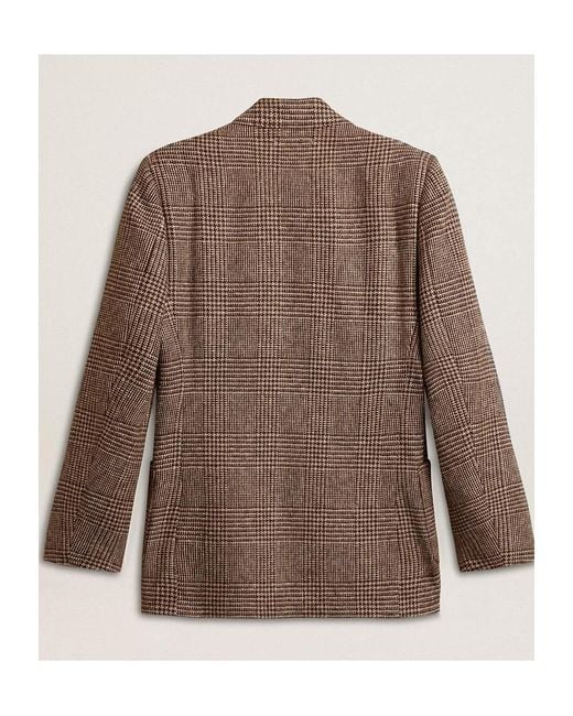 Golden Goose Deluxe Brand Brown Modern Fit Virgin Wool Blazer for men