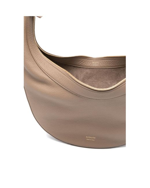 Khaite White Augustina Small Zipped Shoulder Bag