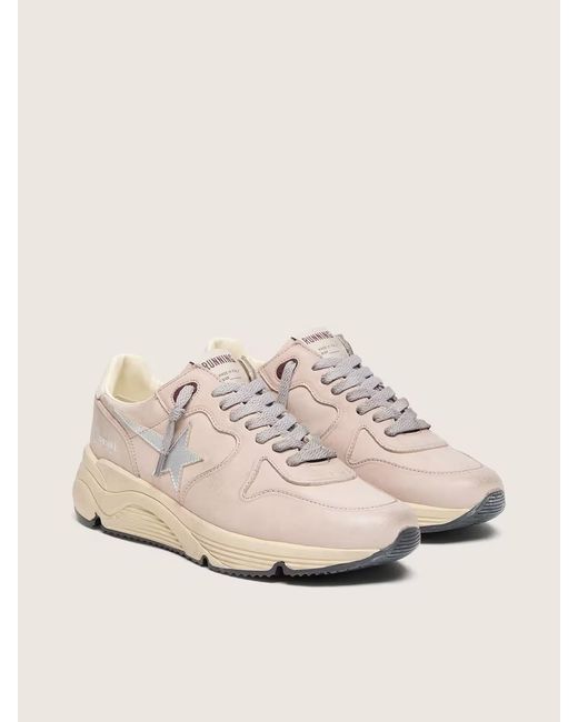 Golden Goose Deluxe Brand Pink Running Sole Lace-Up Sneakers