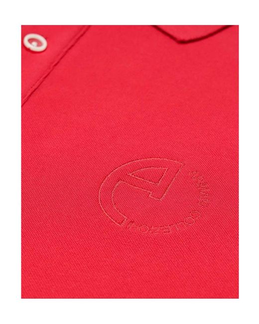 Armani Collezioni Red Logo Polo Shirt for men